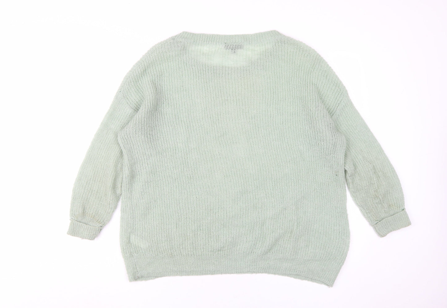 Topshop Women's Green Pullover Jumper Size 12