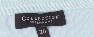 Debenhams Women Blue Size 20 3/4 Sleeve Jersey Top
