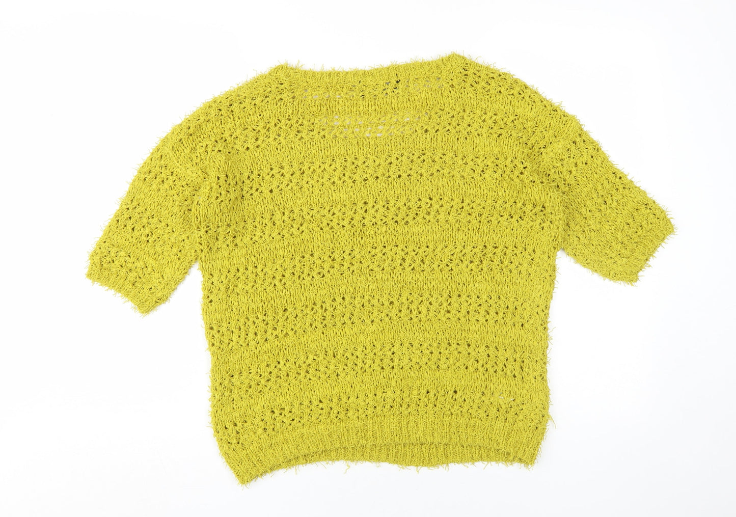 Next Women's Green Open-Knit Pullover Jumper, UK 12