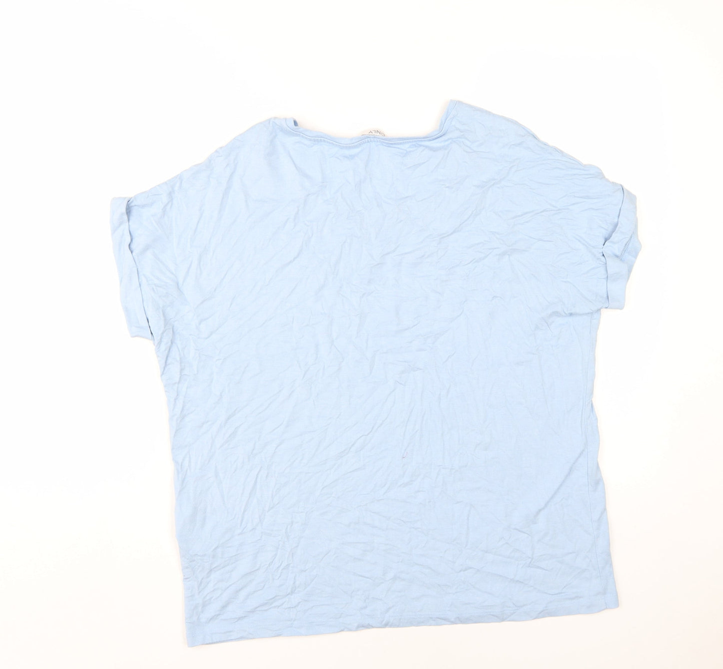 ONLY Women's Blue T-Shirt, Size L, Casual Summer Essential