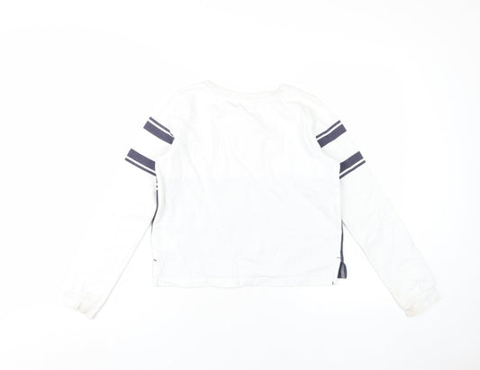H&M Girls White 'New York' Sweatshirt 146 Pullover