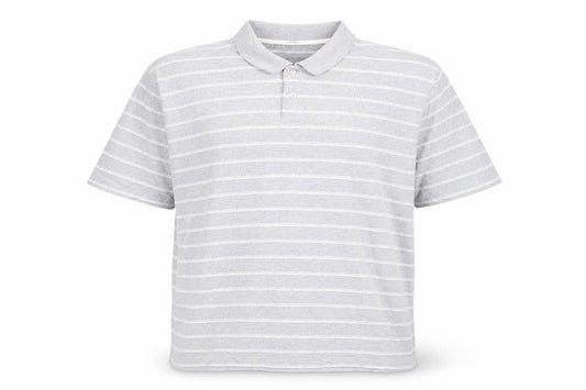 Dunnes Stores Men's Grey 2XL Striped Polo Shirt