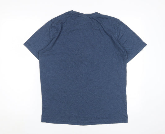 TOG24 Men's Blue Graphic Print T-Shirt, Medium