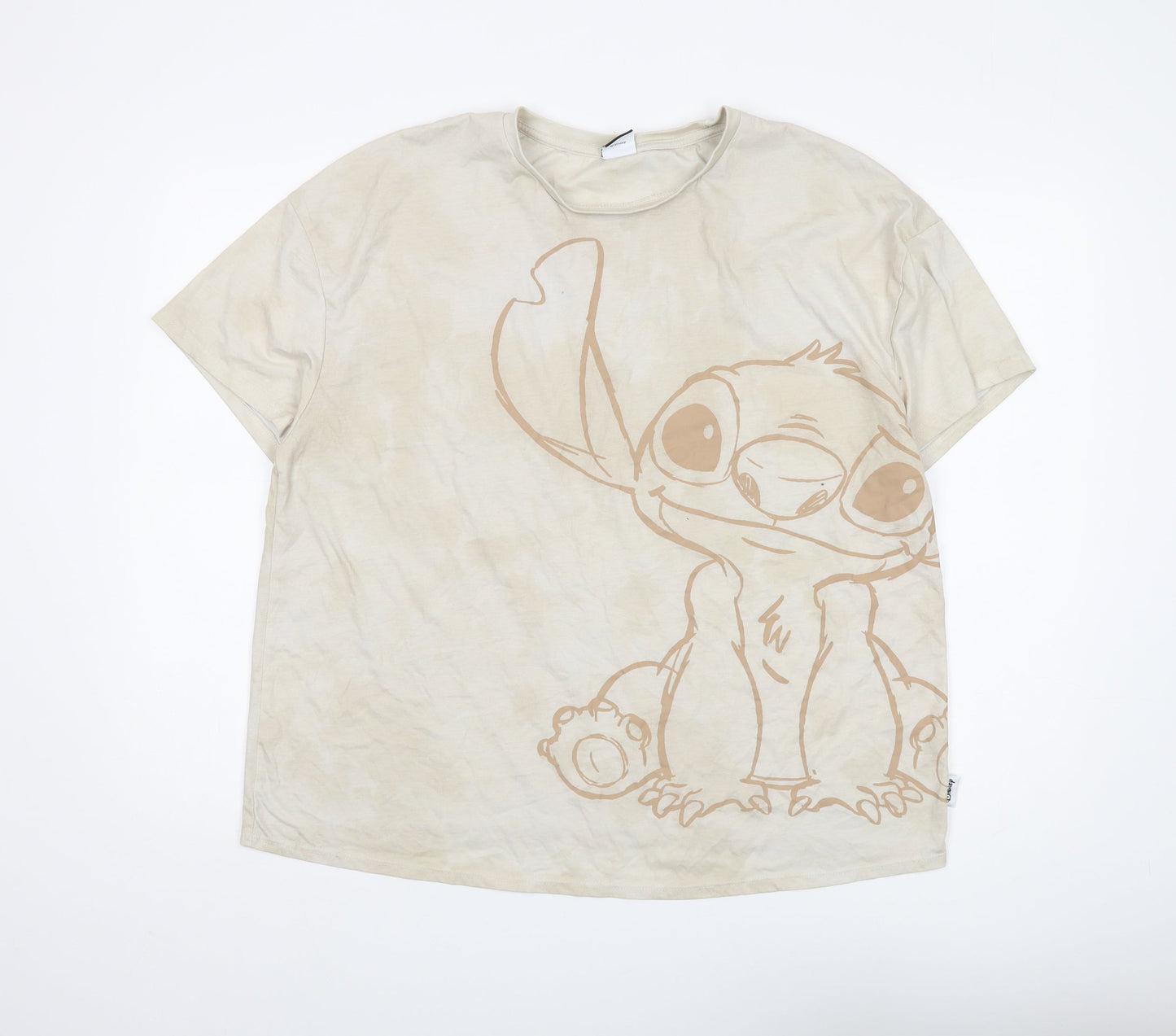 Disney Women's Beige Cartoon T-Shirt Size 20