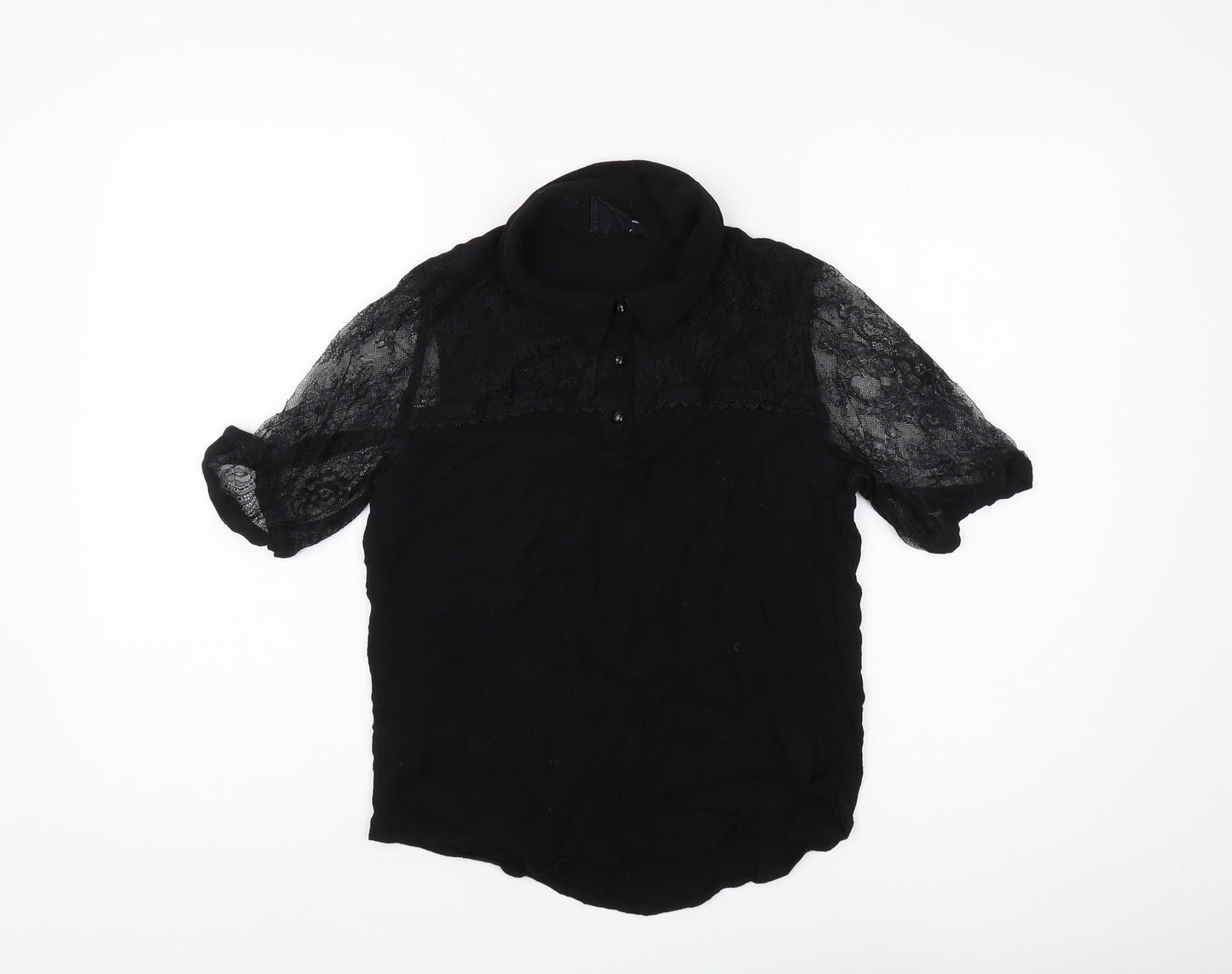 School Rag Women's Black Lace Blouse Size 2
