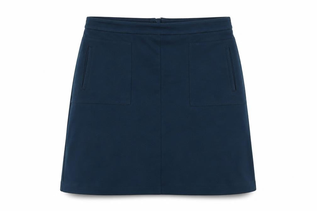 Front view of Roman Women's Blue Pencil Skirt, size 18