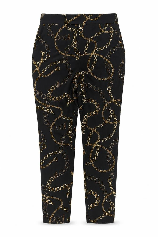 Zara Women's Black Skinny Trousers XS, Geometric Print