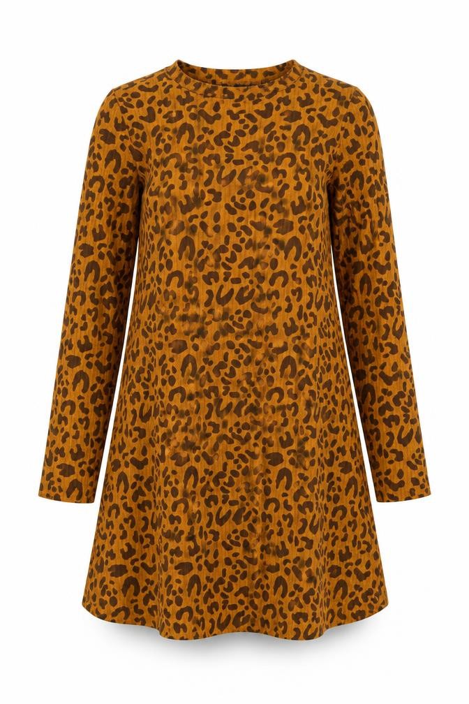 Marks and Spencer Women's Brown Leopard Print Dress, Size 8