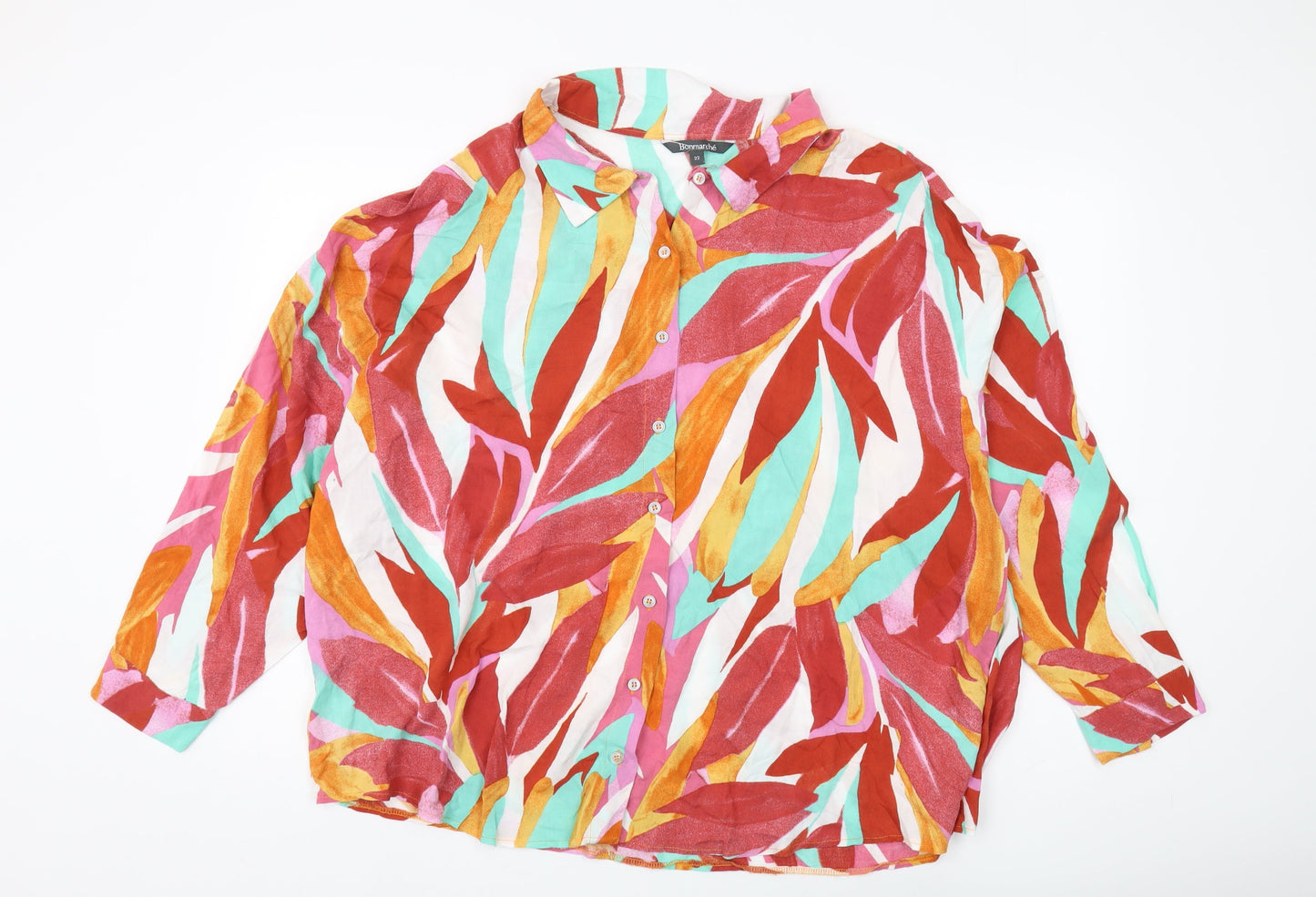 Bonmarché Women's Multicoloured Floral Button-Up