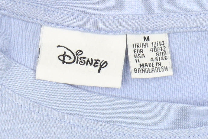 Disney Women’s Blue Stitch T-Shirt, Medium, Cartoon Style