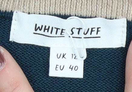 White Stuff Women's Blue Pullover Jumper Size 12