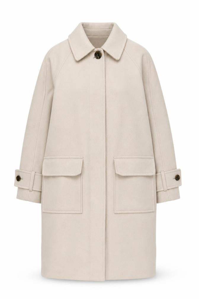 Marks & Spencer Beige Women's Overcoat - Size S