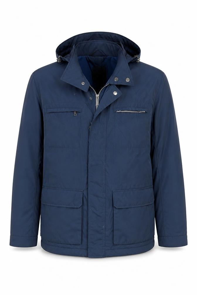 Marks and Spencer Blue Hooded Men's Jacket L