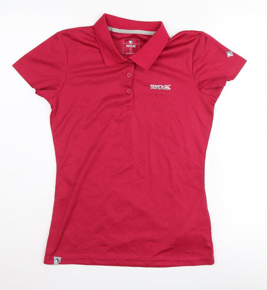 Regatta Women's Red Polo Shirt, Size 10, Short Sleeve