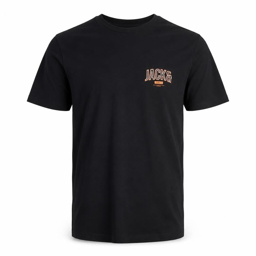 Mens UK Size S JACK & JONES Black  Cotton T-Shirt