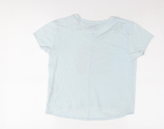 Abercrombie Girls Blue Graphic Print T-Shirt - Size 12 Years