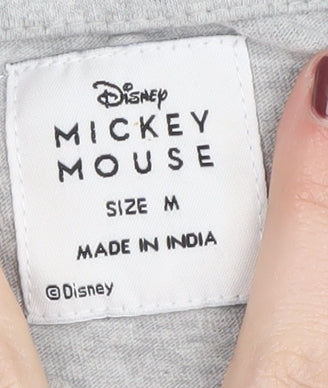 Disney Grey Mickey Mouse Unisex T-Shirt, M, Casual Fun