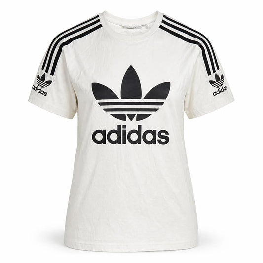 Womens UK Size 4 adidas White 100% Cotton T-Shirt