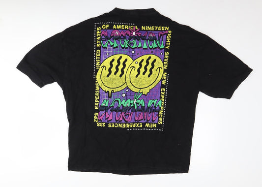 ASOS Design Men's Black Retro Graphic T-Shirt S