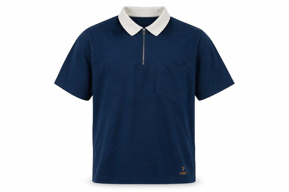 Farah Men's Blue Polo, Size M, Short Sleeve