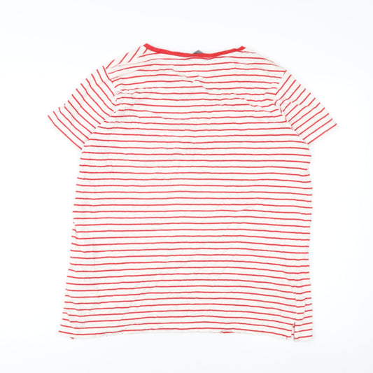 Regatta Women's Red Striped Casual T-Shirt Size 16
