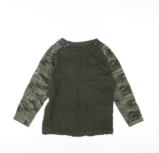 Threadboys Boys Green Camouflage Long Sleeve T-Shirt 5-6 Yrs