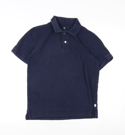 GAP Kids Boys Blue Polo Shirt 14 Years Medium Wash
