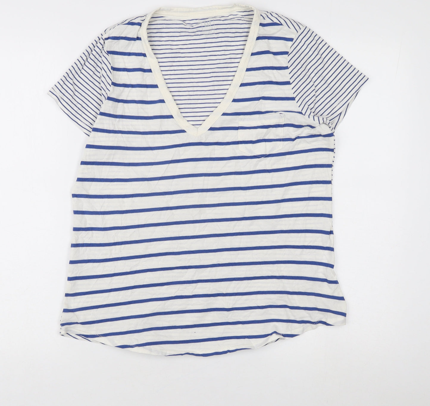 GAP Women's Striped V-Neck Jersey T-Shirt