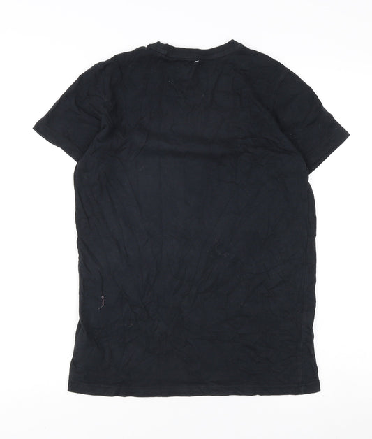 Blue Zoo Boys Black Graphic Music T-Shirt, 13-14 Years, Regular Fit