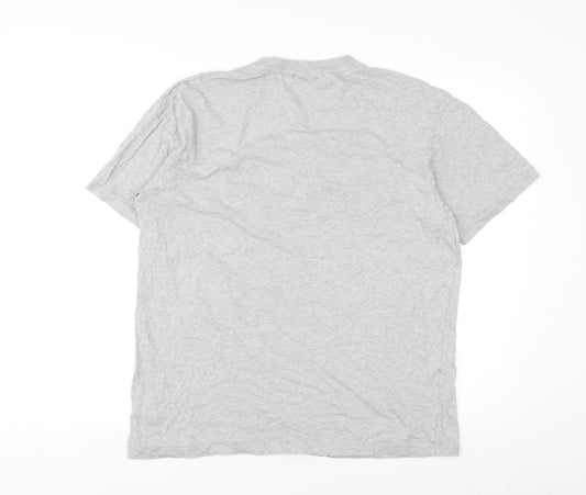 Fila Men's Grey Crew Neck T-Shirt L Cotton Jersey