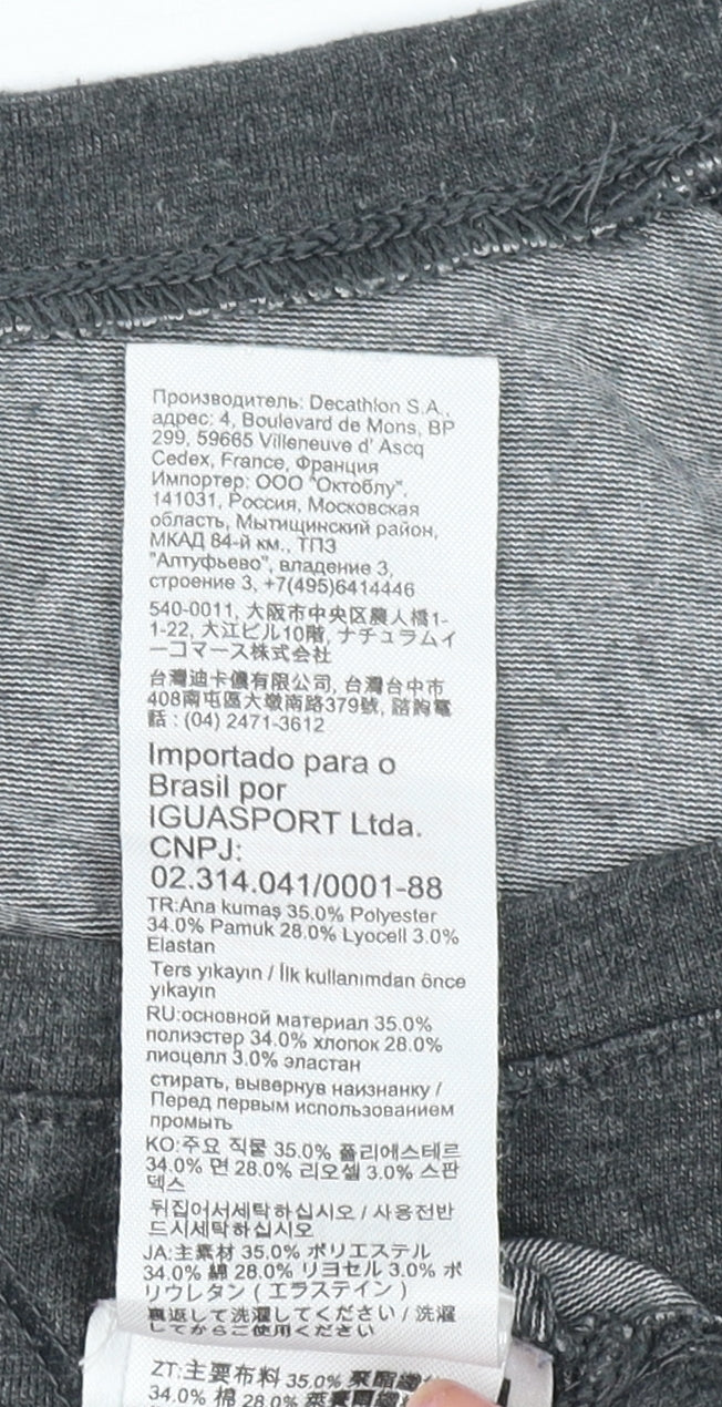 Decathlon Men's XL Grey Long Sleeve Graphic T-Shirt