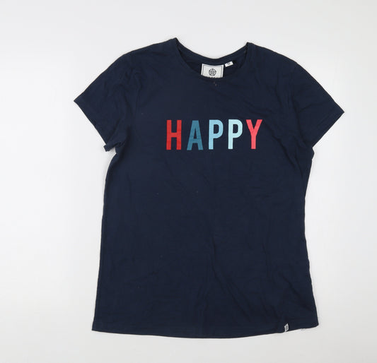 TOG24 Women's Blue Crew Neck Basic T-Shirt Size 12