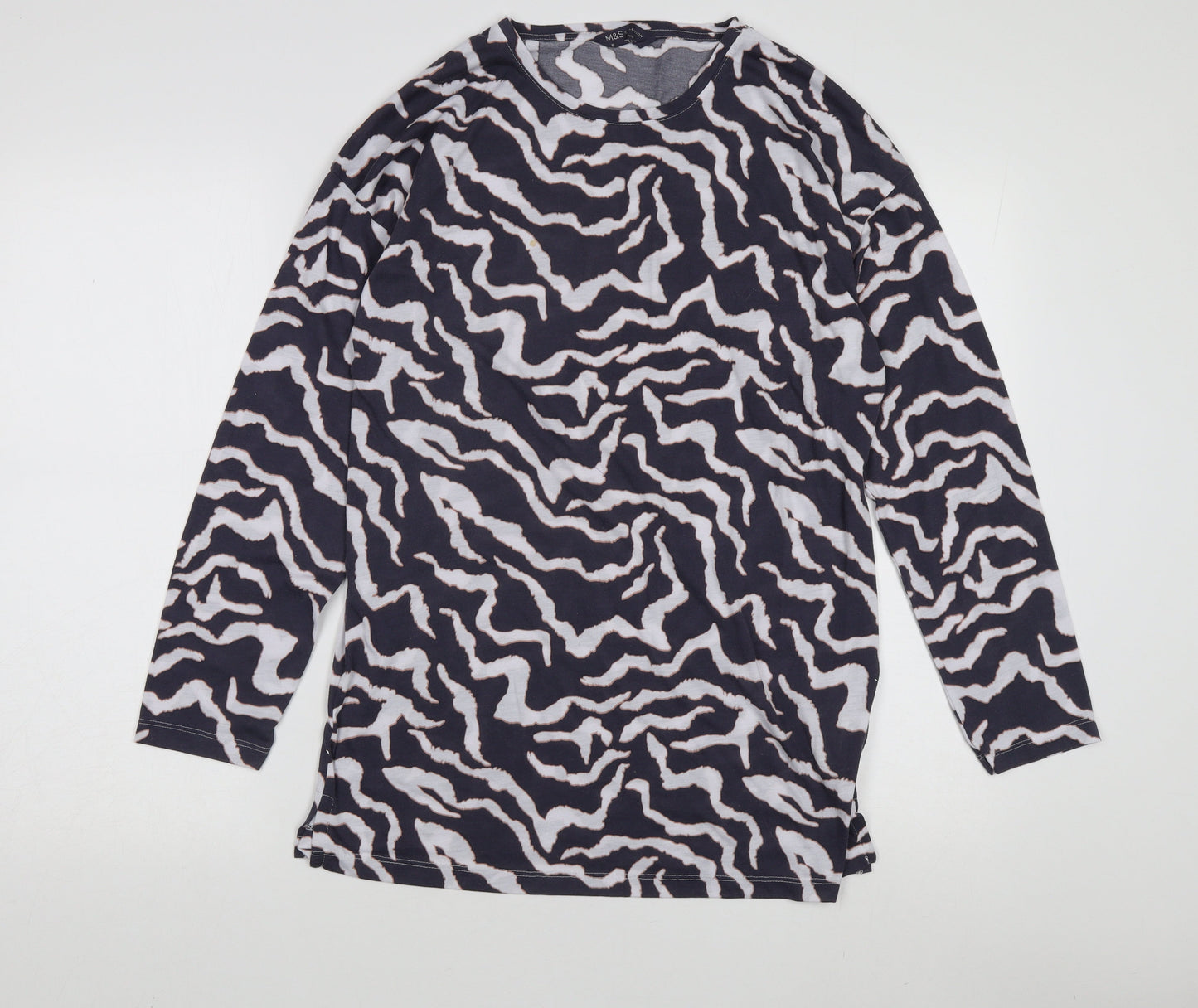 Marks and Spencer Women's Black Animal Print T-Shirt