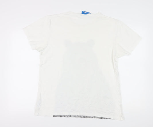 Supremebeng White XL Men's Graphic Bear T-Shirt