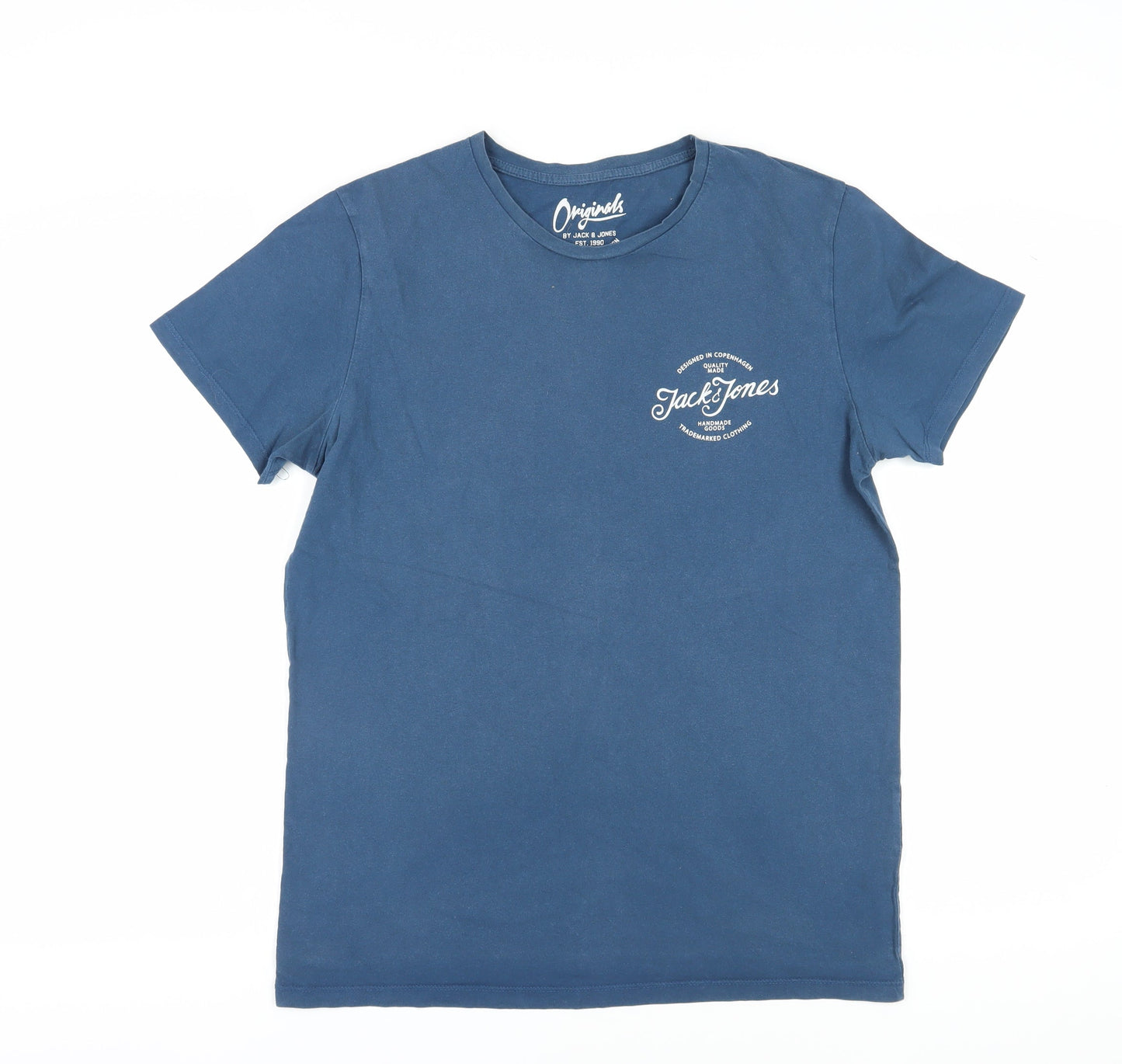 Jack & Jones Men's Blue Crew Neck T-Shirt, Size L