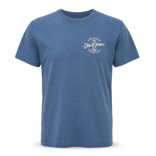 Mens UK Size L JACK & JONES Blue  Cotton T-Shirt