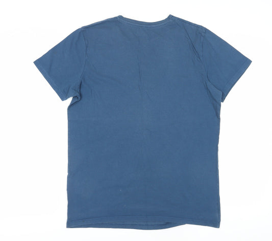 Jack & Jones Men's Blue Crew Neck T-Shirt, Size L