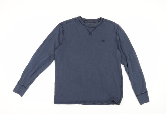 Fat Face Unisex Blue S Long Sleeve Cotton T-Shirt