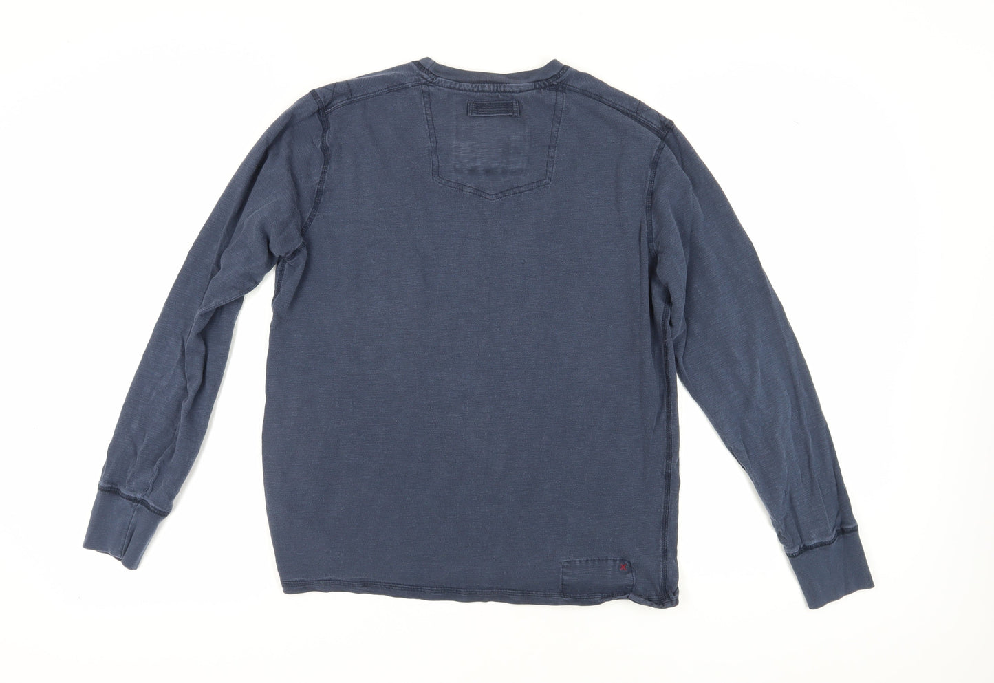 Fat Face Unisex Blue S Long Sleeve Cotton T-Shirt