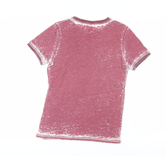 Marvel Unisex Red Rhinestone T-Shirt Small Crew Neck Casual