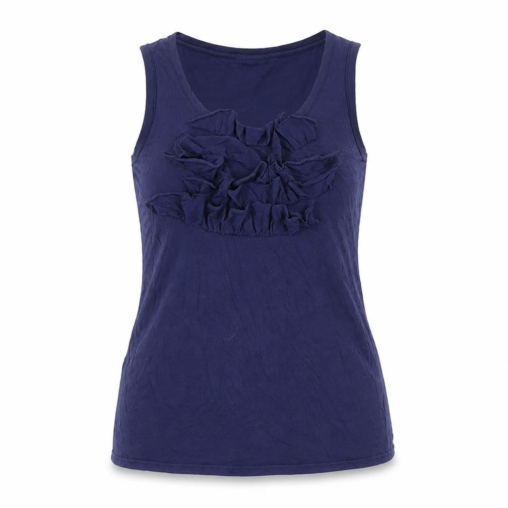Womens UK Size S Gap Blue Cotton Blend Tank