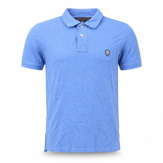 James Caxton Men's Blue XS Polo Shirt - Short Sleeve Cotton