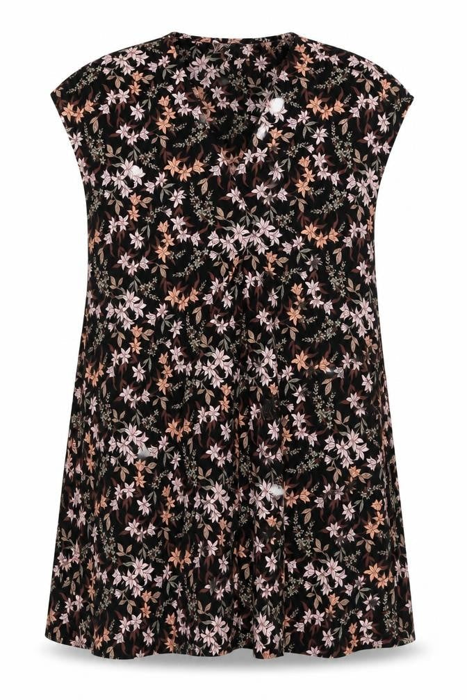 MNG Basics Women's Black Floral Dress Size 8