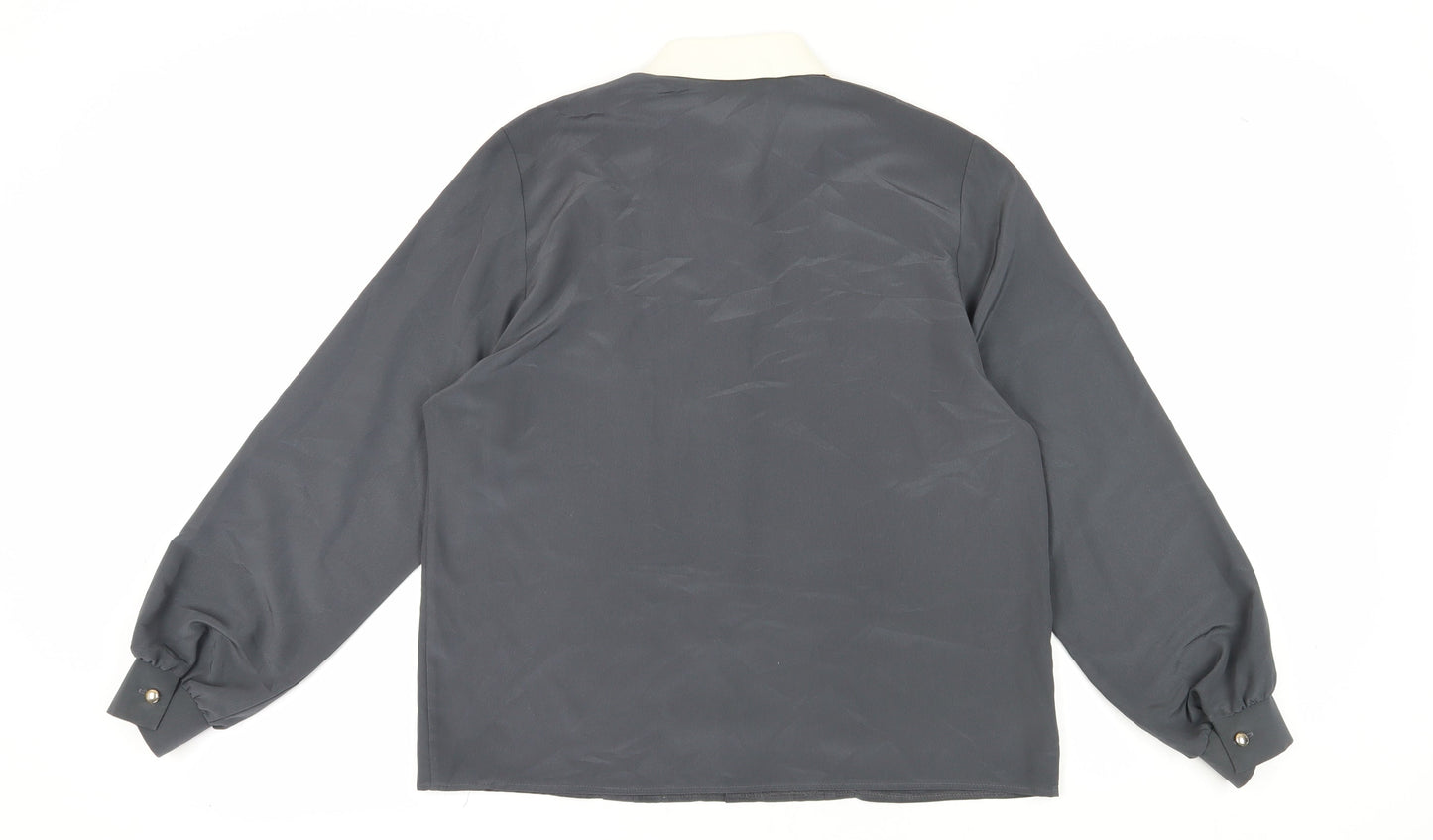 St Michael Women's Grey Button-Up Shirt Size 12