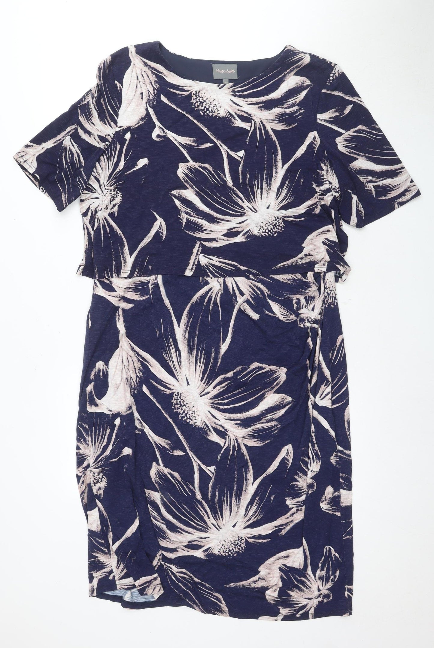 Jane & Ardy Women's Blue Floral Shift Dress Size 12