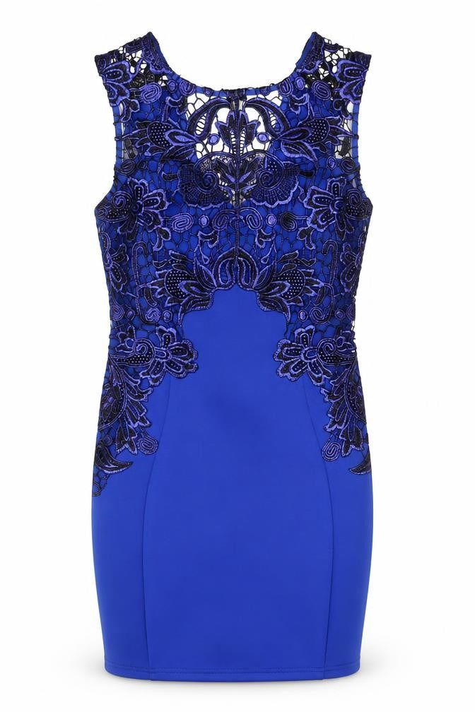 Lipsy Women's Blue Bodycon Dress S Party Wear