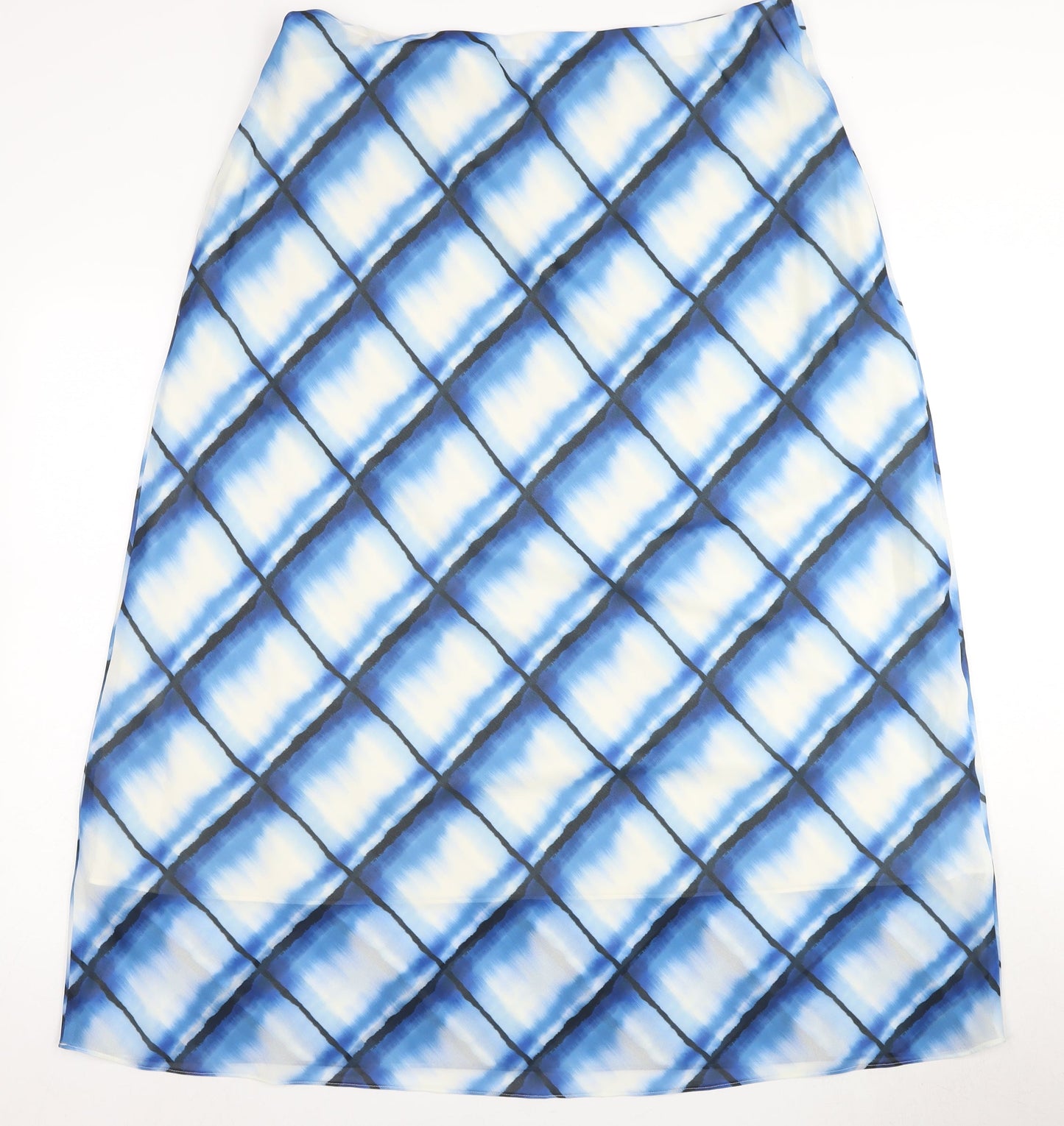 Marks and Spencer Women's Blue Argyle Skirt Size 18