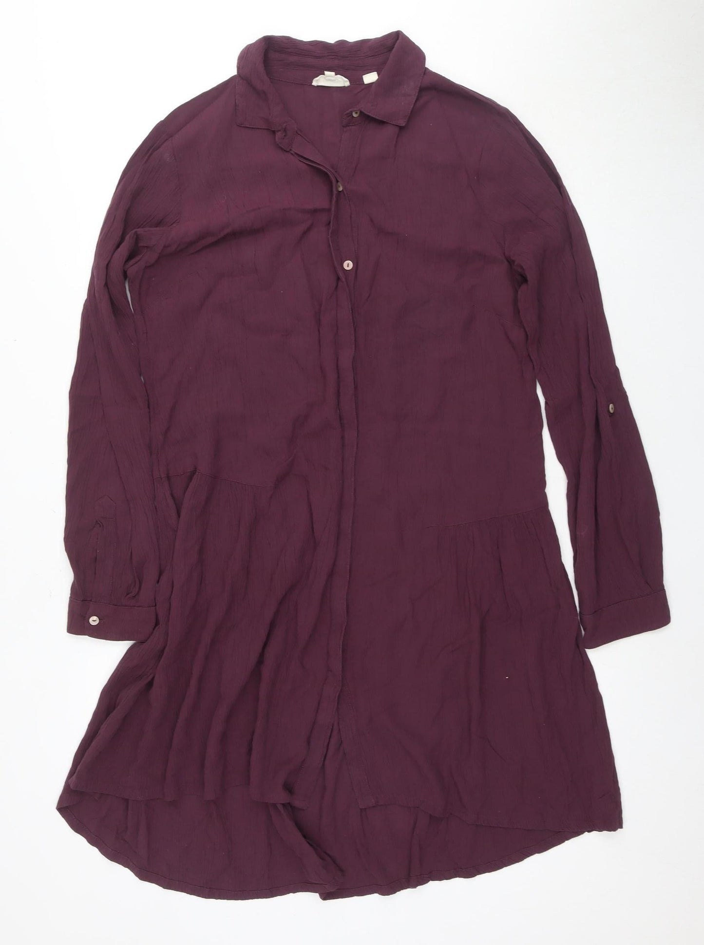 Fat Face Women's Purple Shirt Dress, Size 8, Midi Length
