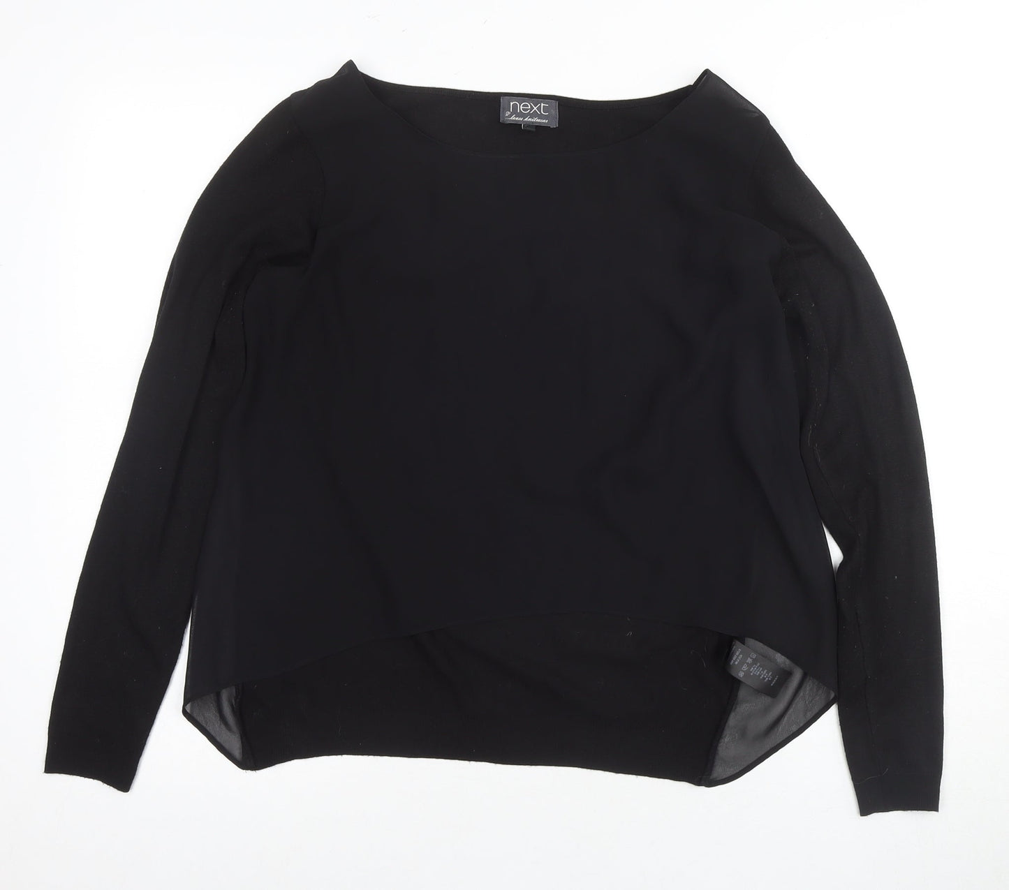 Next Women's Black Long Sleeve Top Size 10