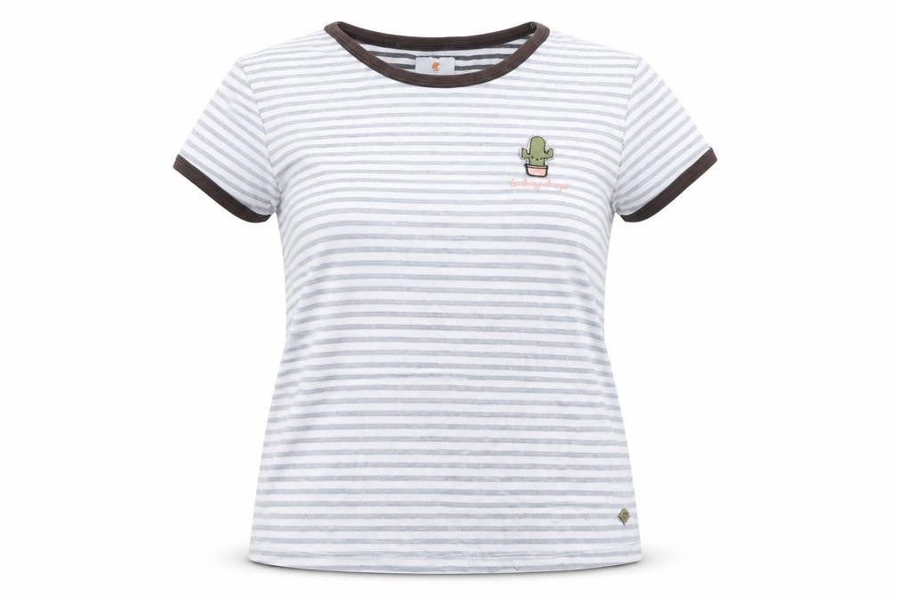 Soul Cal & Co Women’s XS Grey Striped Ringer T-Shirt